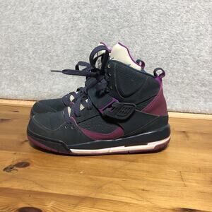 Jordan Flight 45 High IP GG BLU/PUR 837024-403 Basketball Shoe Youth 5.5